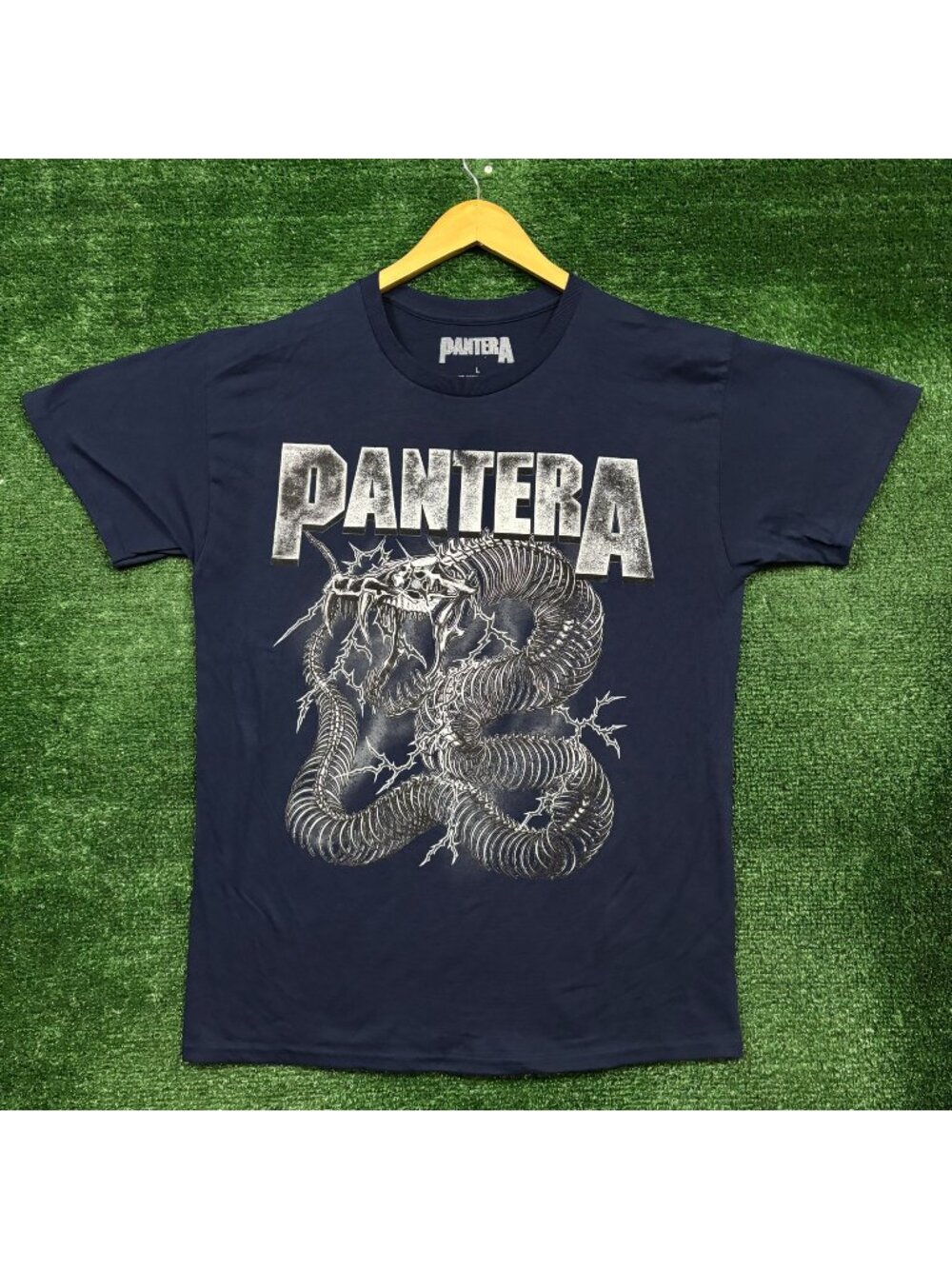 Pantera Skeletal Snake Thrash Metal Band T-Shirt Size Large